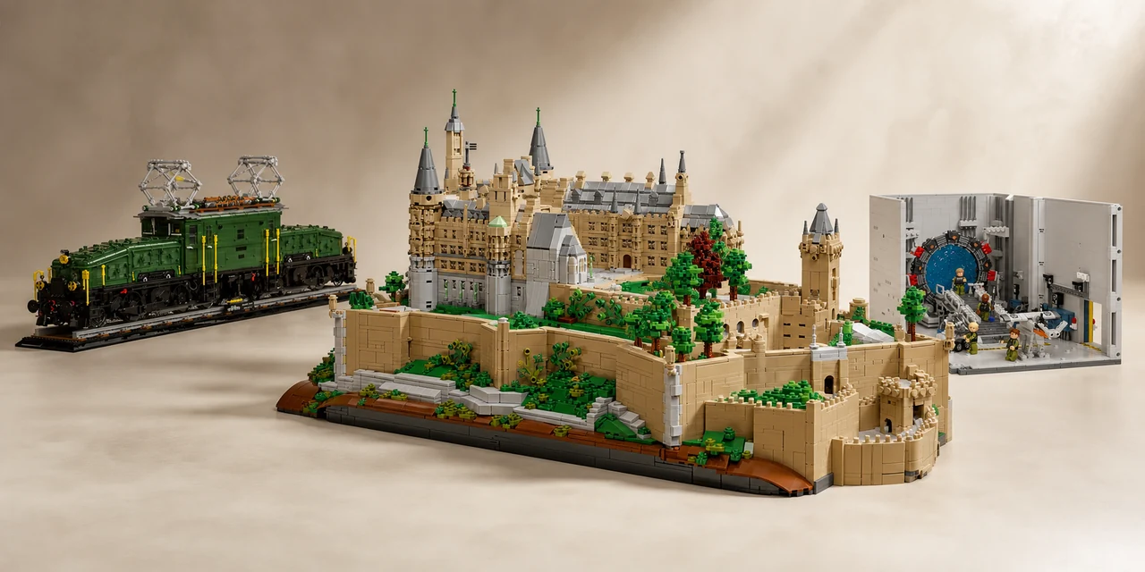 Themenwelten-Übersicht: Mittelalter, Eisenbahn, Architektur und Sci-Fi im Vergleich