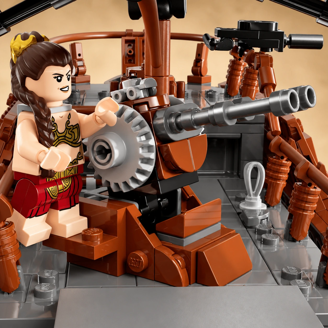 LEGO Jabbas Segelbarke Oberdeck mit Kanone und Takelage