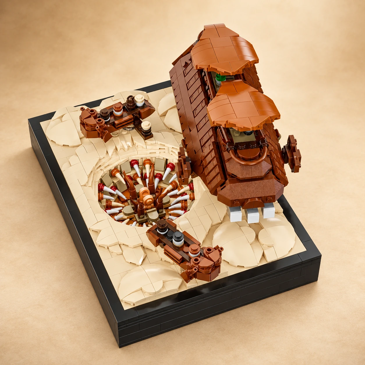 Modbrix Wüstenschiff über Monstergrube Microscale-Diorama