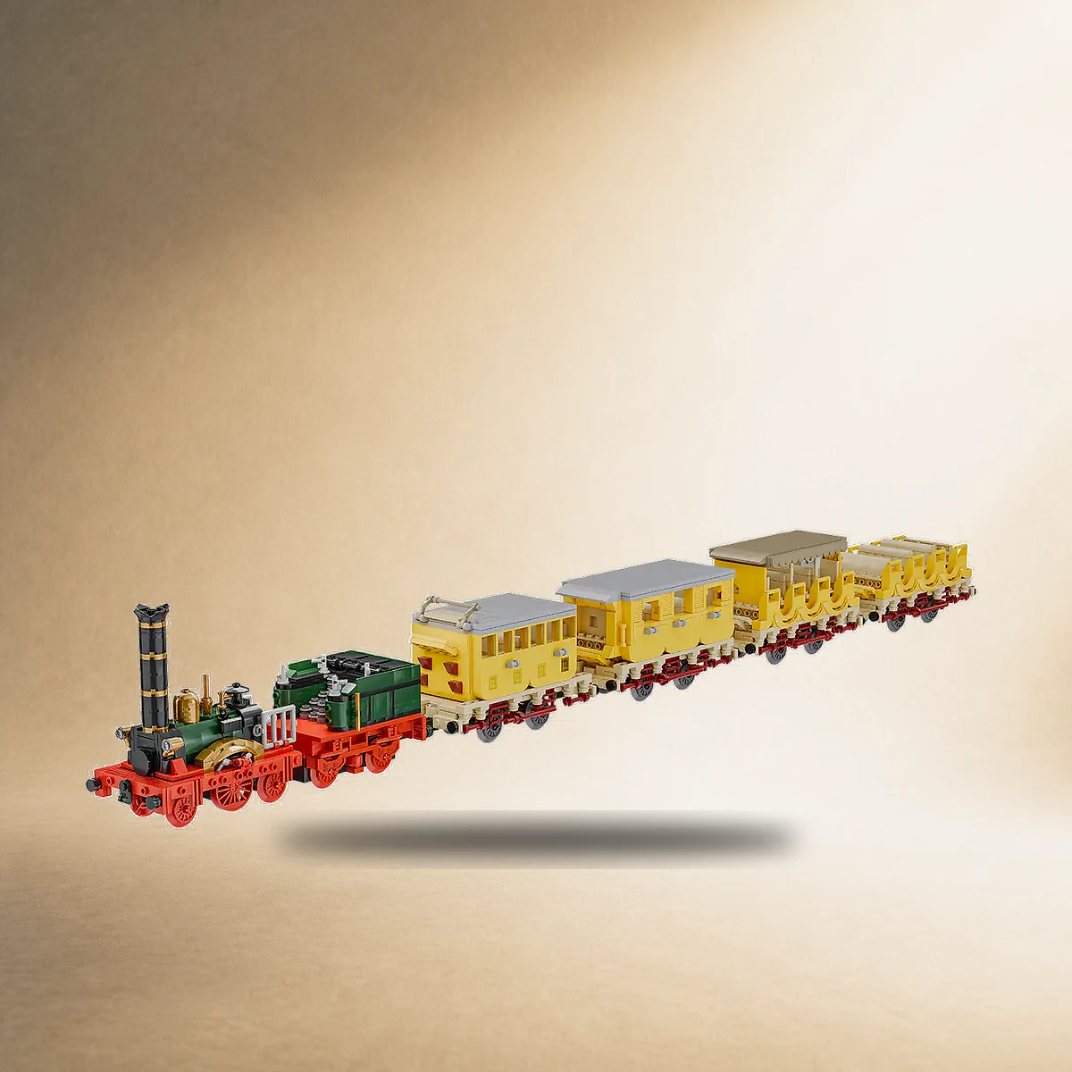 BlueBrixx Dampflok Adler mit Personenwagen